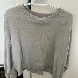 Aerie Light Teal Ribbed Top